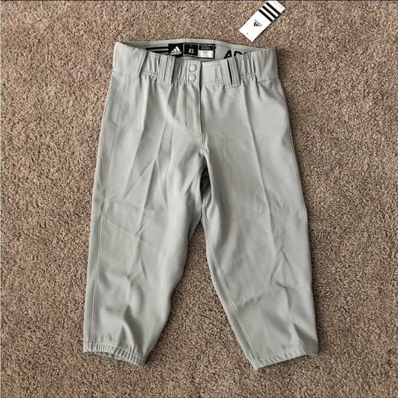 Adidas Pants Womens Size XS DQ Elite Knicker Softball Grey Capri - Picture 1 of 15